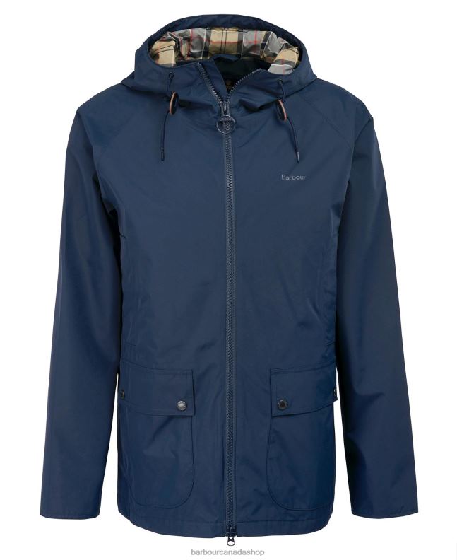 Barbour Clothing Men Navy/Dress Hooded Dormus Waterproof Jacket 2BB2F188