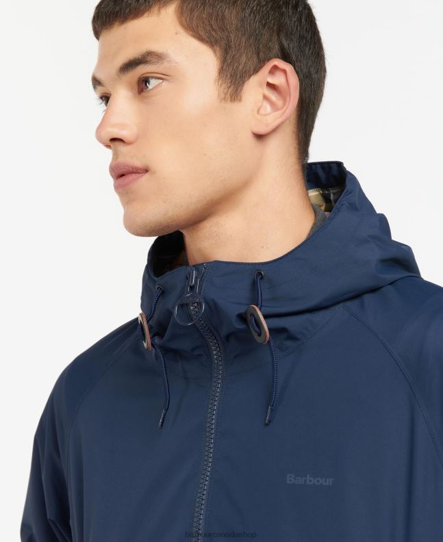 Barbour Clothing Men Navy/Dress Hooded Dormus Waterproof Jacket 2BB2F188
