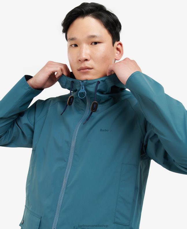 Barbour Clothing Men Navy/Dress Hooded Dormus Waterproof Jacket 2BB2F212