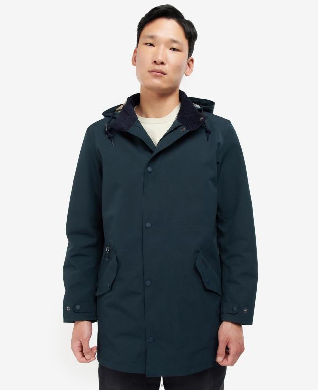 Barbour Clothing Men Seaweed Waterproof Chelsea Waterproof Mac 2BB2F206