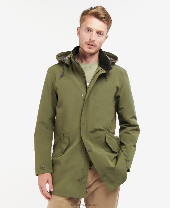 Barbour Clothing Men Seaweed Waterproof Chelsea Waterproof Mac 2BB2F216