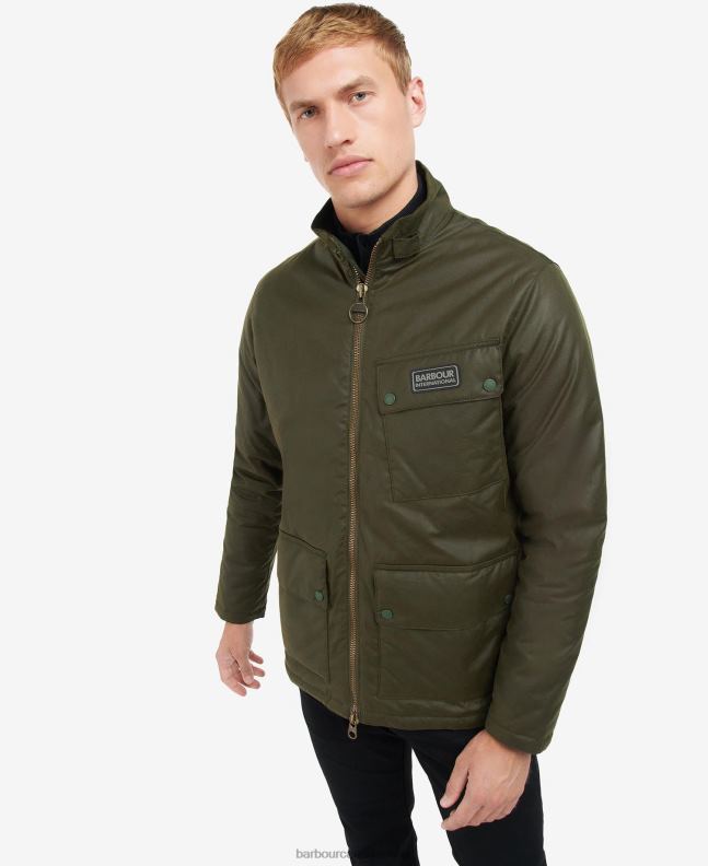 Barbour Clothing Men Archive Olive Crescent Waxed Jacket 2BB2F59