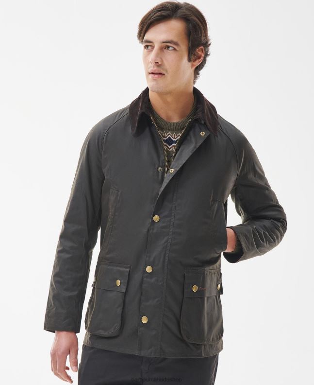 Barbour Clothing Men Black Ashby Wax Jacket 2BB2F4