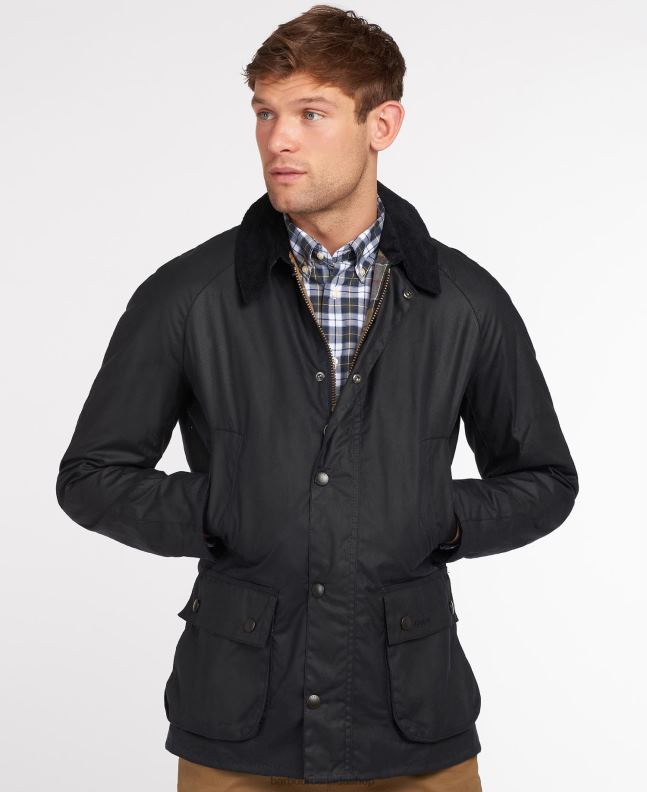 Barbour Clothing Men Black Ashby Wax Jacket 2BB2F5