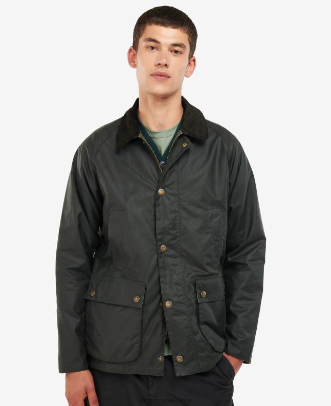 Barbour Clothing Men Classic Navy Ambleton Waxed Jacket 2BB2F45