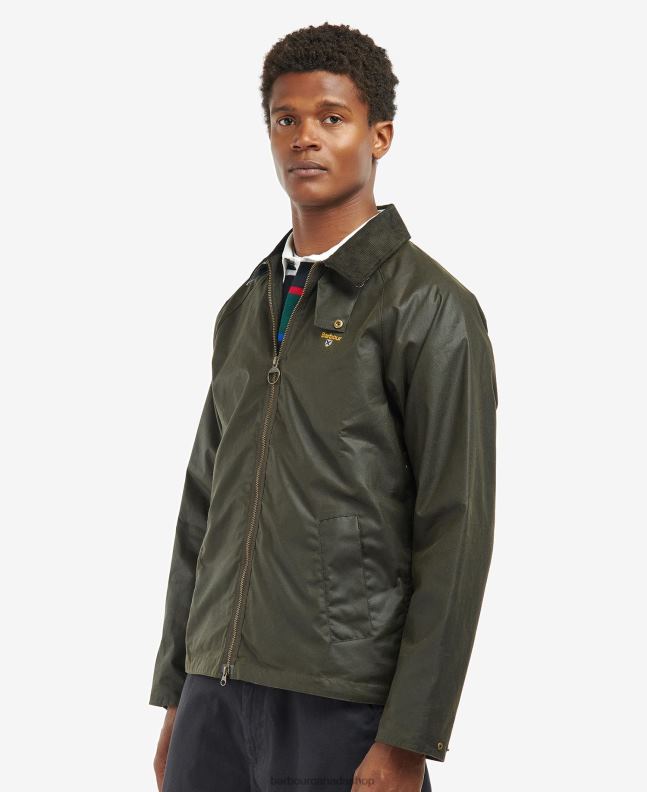 Barbour Clothing Men Navy/Ivy Tartan College Wax Jacket 2BB2F54