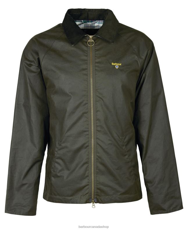 Barbour Clothing Men Navy/Ivy Tartan College Wax Jacket 2BB2F54