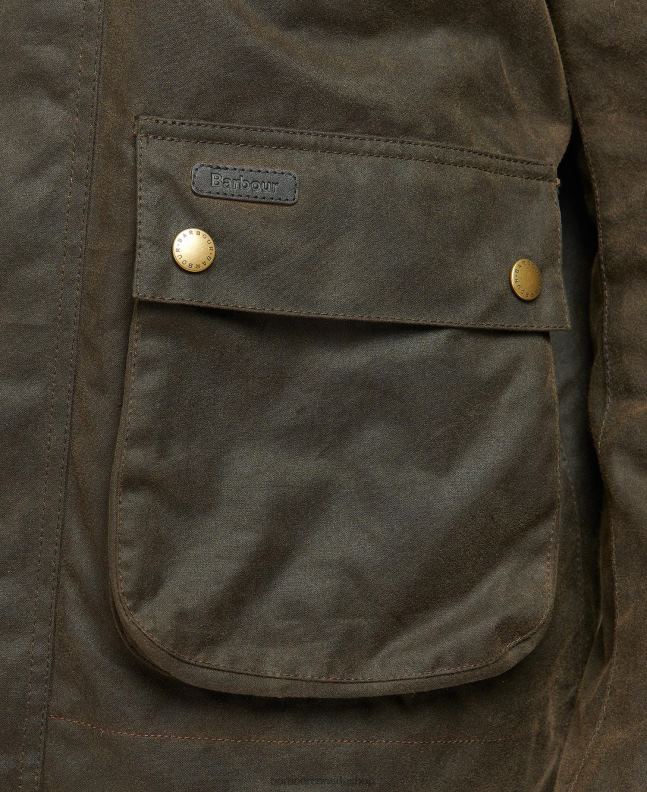 Barbour Clothing Men Navy/River Birch Tartan Meldon Waxed Jacket 2BB2F66