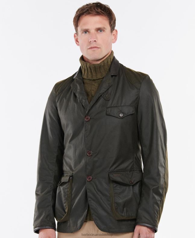 Barbour Clothing Men Olive Beacon Sports Wax Jacket 2BB2F28