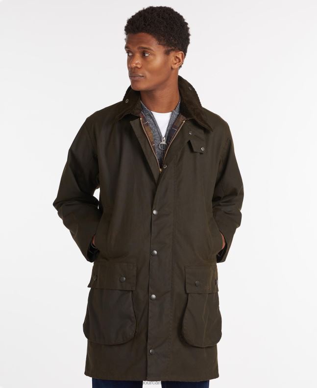 Barbour Clothing Men Olive Classic Northumbria Wax Jacket 2BB2F16