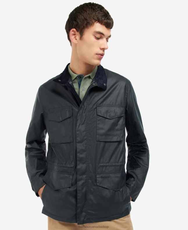 Barbour Clothing Men Sage Farnham Waxed Jacket 2BB2F53
