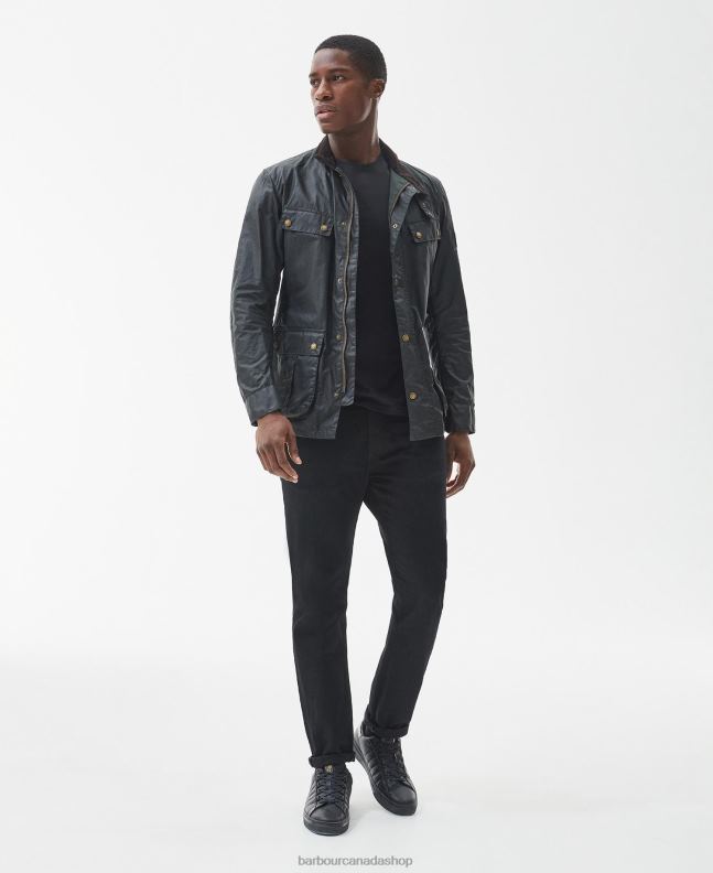 Barbour Clothing Men Sage Lightweight Duke Waxed Cotton Jacket 2BB2F31