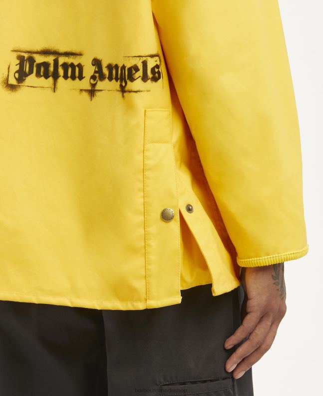 Palm Angels x Barbour Clothing Men Hot Pink Malik Bedale Wax Jacket 2BB2F68