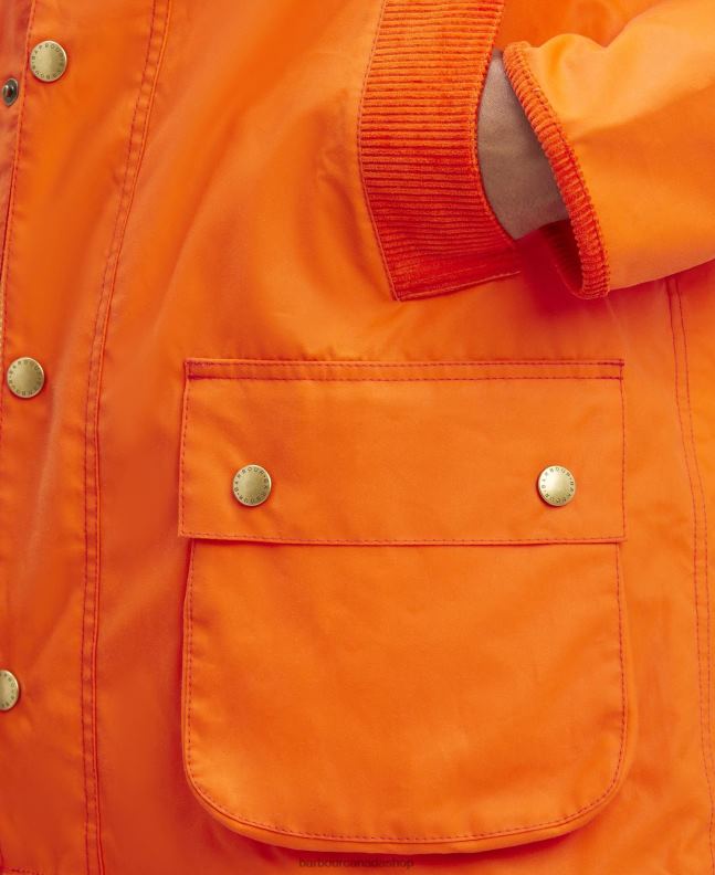 Palm Angels x Barbour Clothing Men Hot Pink Malik Bedale Wax Jacket 2BB2F70