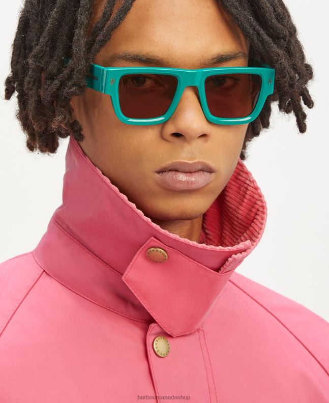 Palm Angels x Barbour Clothing Men Hot Pink Malik Bedale Wax Jacket 2BB2F72