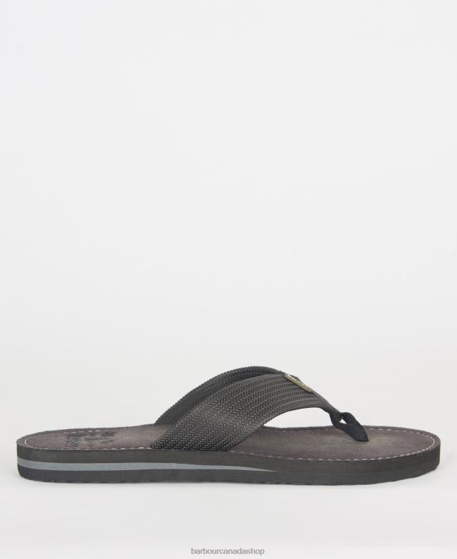 Barbour Footwear Men Black Toeman Beach Sandals 2BB2F1298