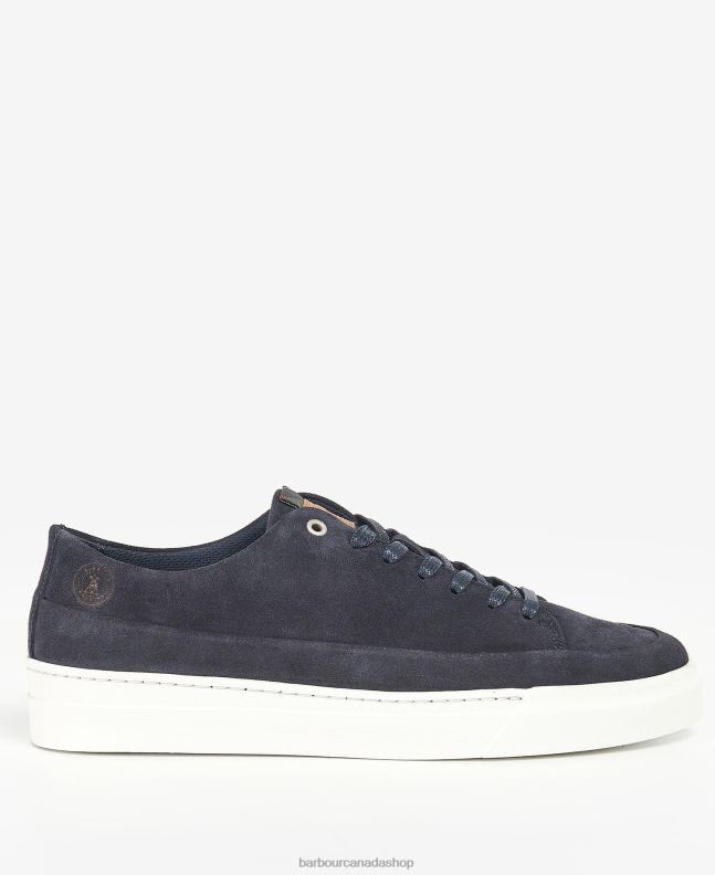 Barbour Footwear Men Navy Suede Lago Trainers 2BB2F1307