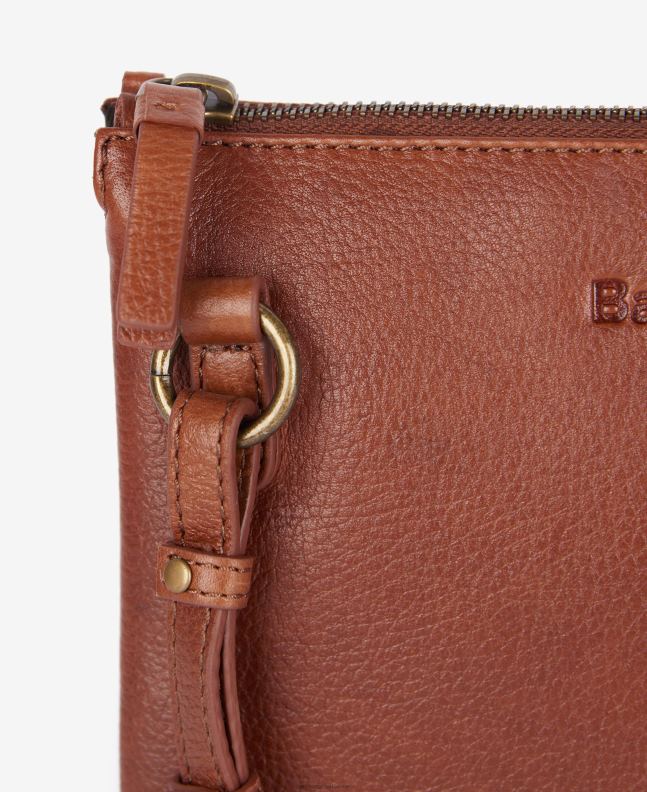 Barbour Accessories Women Classic Brown Lochy Leather Crossbody Bag 2BB2F2387