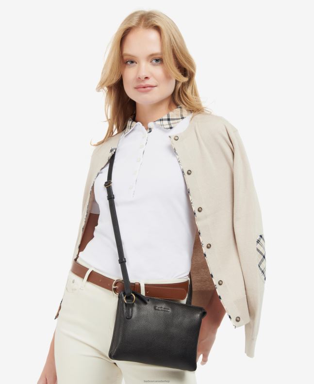 Barbour Accessories Women Classic Brown Lochy Leather Crossbody Bag 2BB2F2388