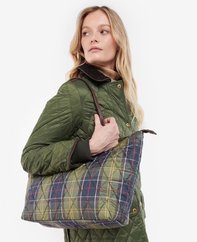 Barbour Accessories Women Classic Tartan Wetherham Quilted Tartan Tote 2BB2F2407