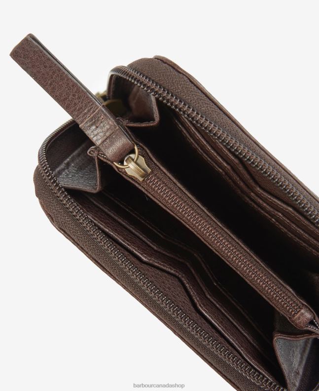 Barbour Accessories Women Dark Brown Laire Leather Purse 2BB2F2397