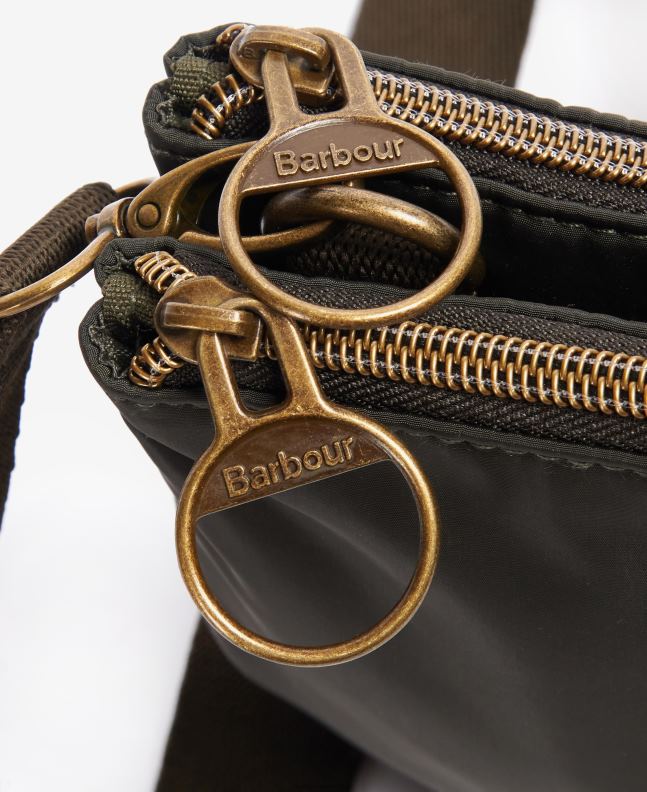 Barbour Accessories Women Olive Ella Double Zip Crossbody Bag 2BB2F2400