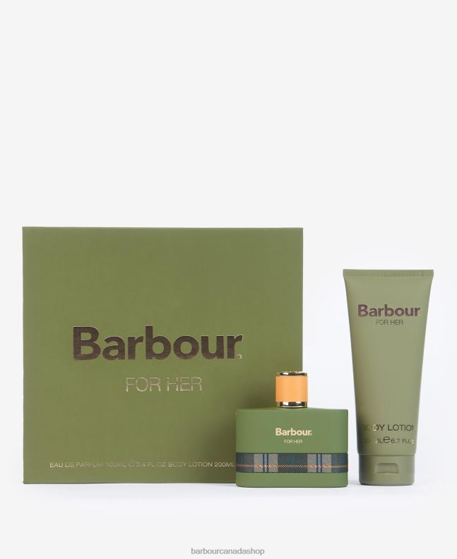 Barbour Accessories Women Classic Green For Her Perfume Holiday Duo Gift Set 2BB2F2414