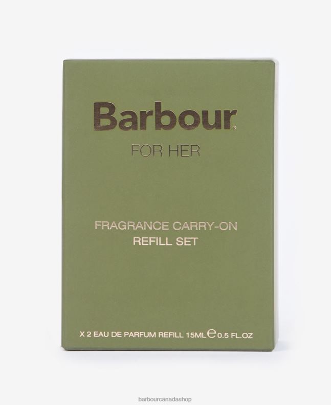 Barbour Accessories Women Classic Green Her Perfume Travel Size Refill Set 2BB2F2412