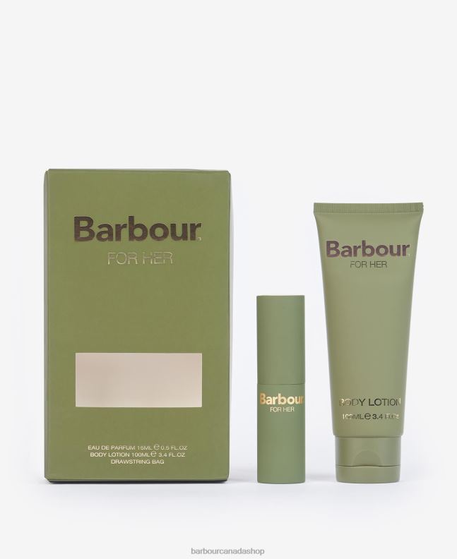 Barbour Accessories Women Green Tartan For Her Perfume Bauble Gift Set 2BB2F2413