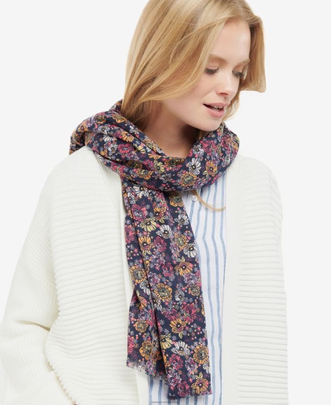 Barbour Accessories Women Classic Multi Retro Floral Print Scarf 2BB2F2448