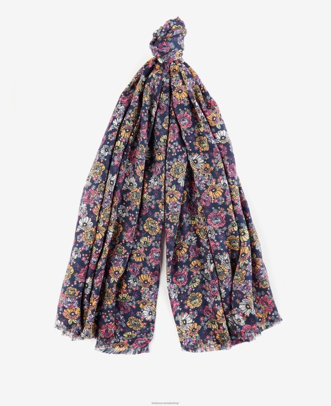Barbour Accessories Women Classic Multi Retro Floral Print Scarf 2BB2F2448