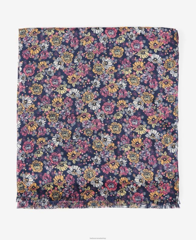 Barbour Accessories Women Classic Multi Retro Floral Print Scarf 2BB2F2448