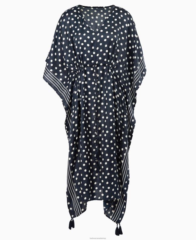 Barbour Accessories Women Classic Navy Polka Dot Beach Kaftan 2BB2F2460
