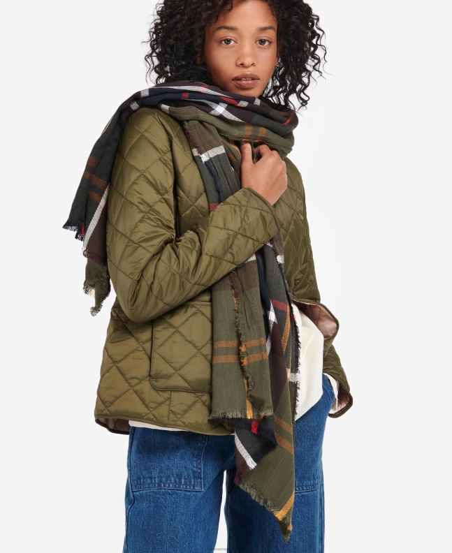 Barbour Accessories Women Iris/Navy Lucinda Tartan Scarf 2BB2F2447