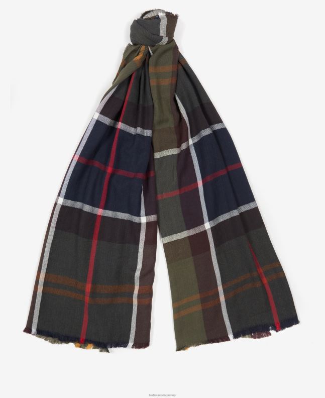 Barbour Accessories Women Iris/Navy Lucinda Tartan Scarf 2BB2F2447