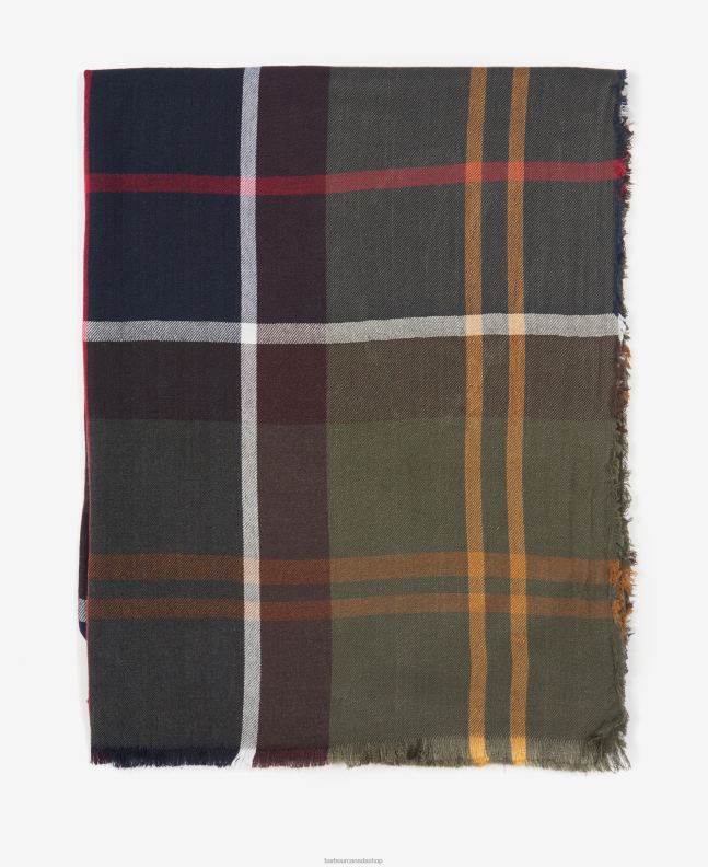 Barbour Accessories Women Iris/Navy Lucinda Tartan Scarf 2BB2F2447