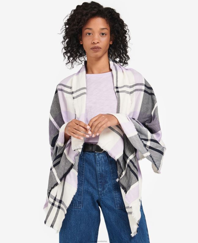 Barbour Accessories Women Iris/Navy Lucinda Tartan Scarf 2BB2F2452