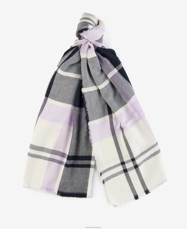 Barbour Accessories Women Iris/Navy Lucinda Tartan Scarf 2BB2F2452