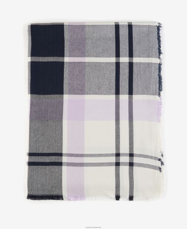 Barbour Accessories Women Iris/Navy Lucinda Tartan Scarf 2BB2F2452
