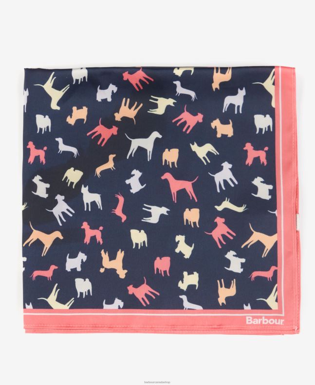 Barbour Accessories Women Navy/Dog Dog-Print Square Scarf 2BB2F2451
