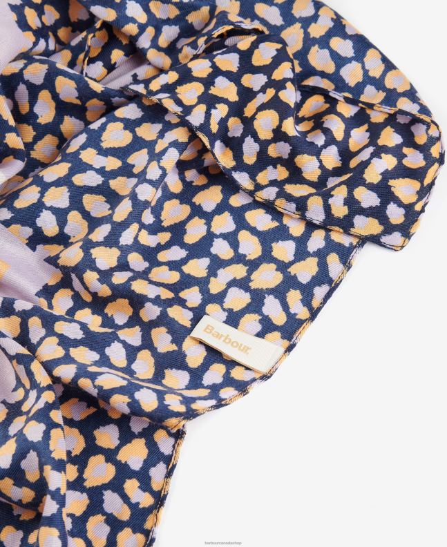 Barbour Accessories Women Papaya Animal Print Scarf 2BB2F2455