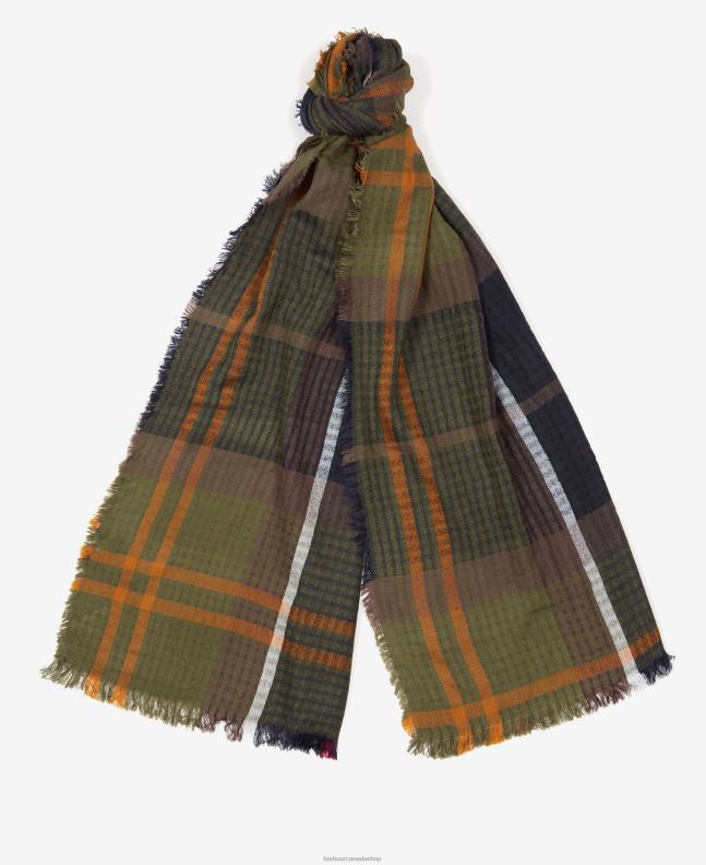 Barbour Accessories Women Trench/Navy Faith Tartan Wrap 2BB2F2450