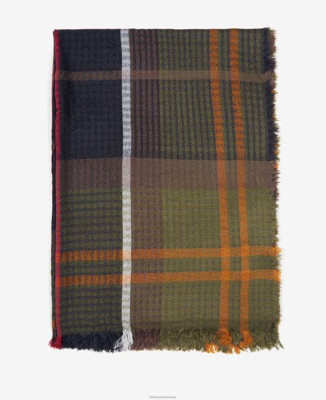 Barbour Accessories Women Trench/Navy Faith Tartan Wrap 2BB2F2450