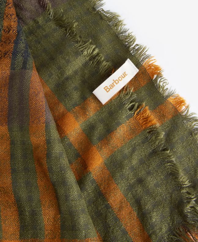 Barbour Accessories Women Trench/Navy Faith Tartan Wrap 2BB2F2450