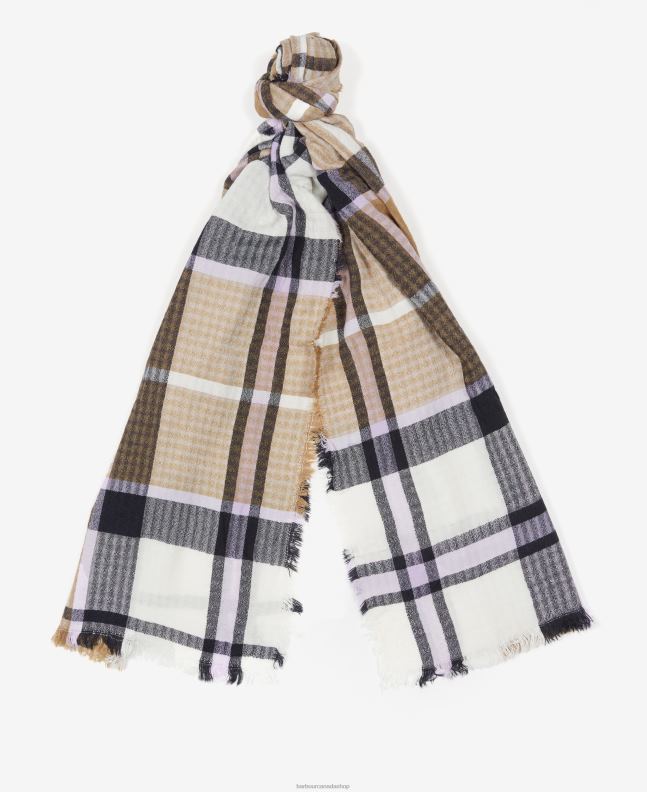 Barbour Accessories Women Trench/Navy Faith Tartan Wrap 2BB2F2457