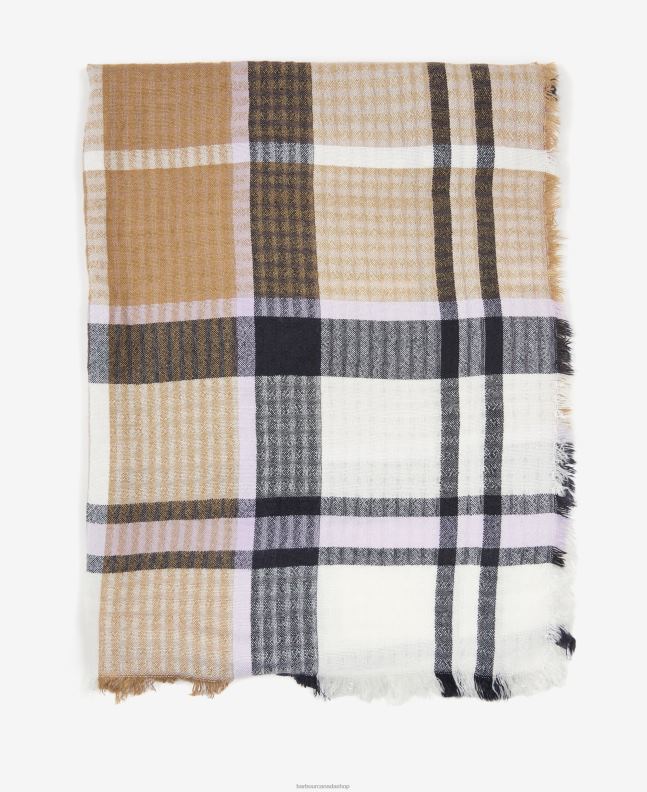 Barbour Accessories Women Trench/Navy Faith Tartan Wrap 2BB2F2457