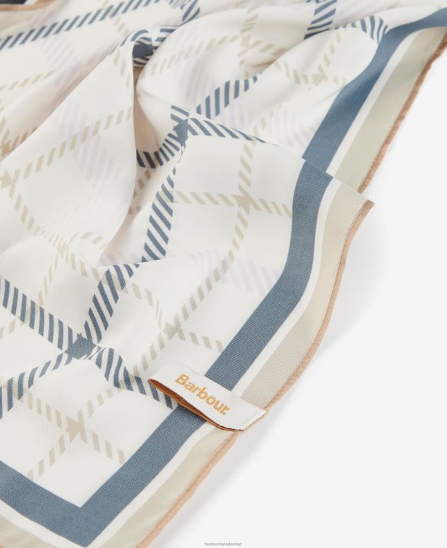 Barbour Accessories Women Trench/Navy Stanton Checked Square Scarf 2BB2F2462