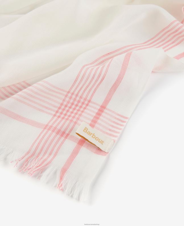 Barbour Accessories Women Whisper White/Ink Madison Sarong 2BB2F2461