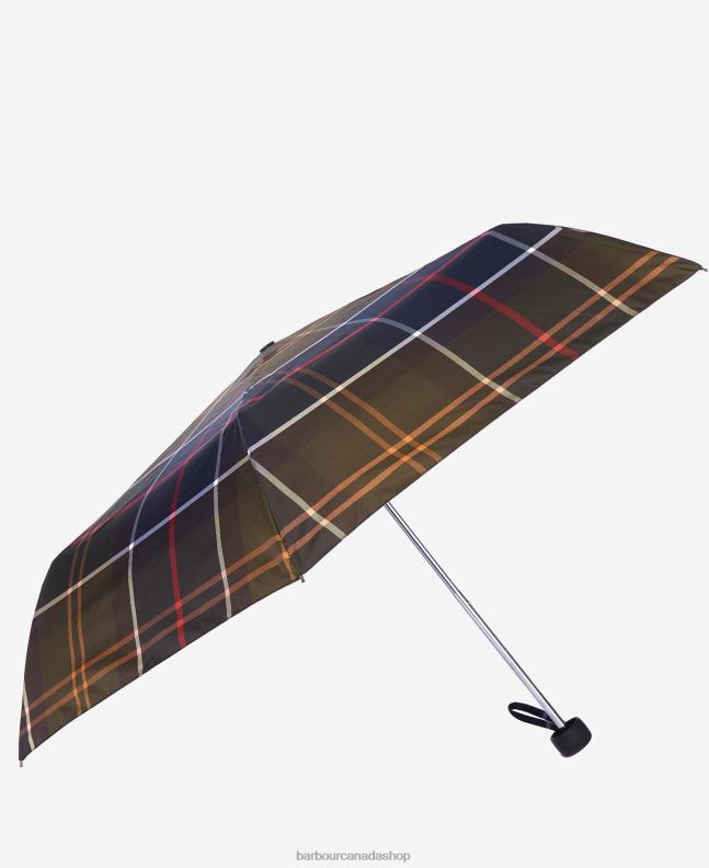 Barbour Accessories Women Pink/Grey Tartan Portree Umbrella 2BB2F2470