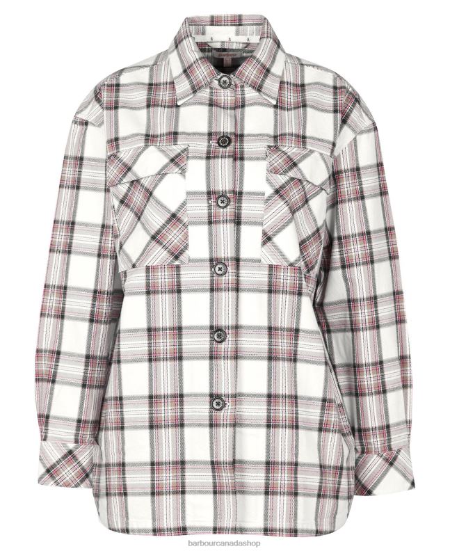 Barbour Clothing Women Cloud/Navy Coraline Overshirt 2BB2F1601